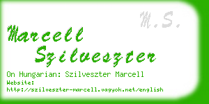 marcell szilveszter business card